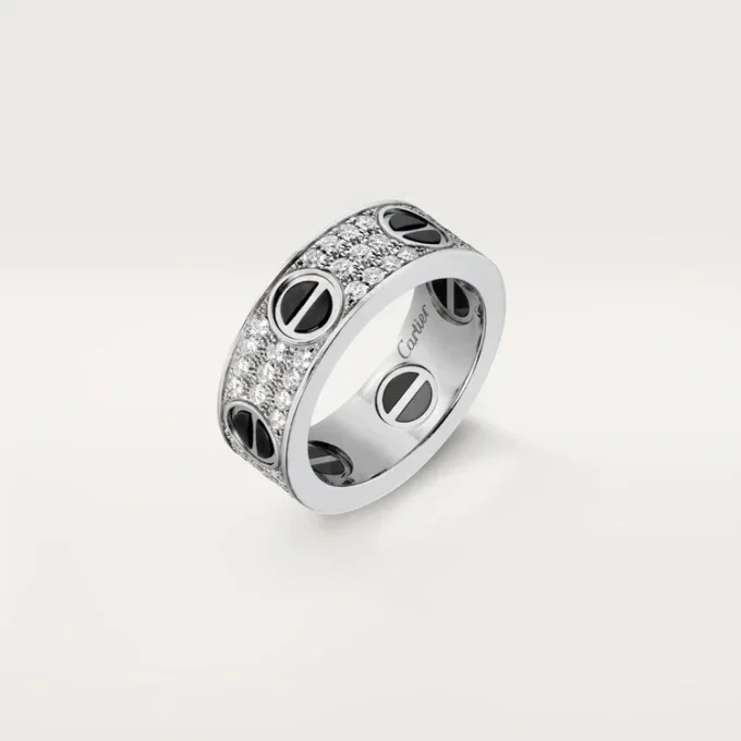 Love-ring, diamantbelagt, keramik – hvidguld, keramik, diamanter – Cartier Love-ring, diamantbelagt, keramik – hvidguld, keramik, diamanter – Cartier