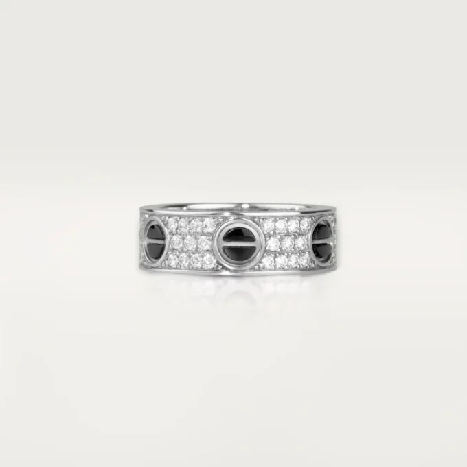Love-ring, diamantbelagt, keramik – hvidguld, keramik, diamanter – Cartier Love-ring, diamantbelagt, keramik – hvidguld, keramik, diamanter – Cartier