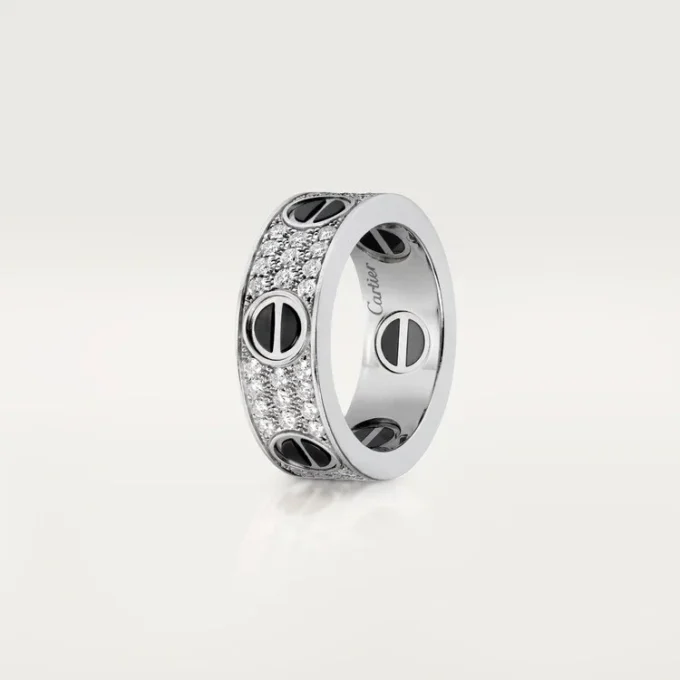 Love-ring, diamantbelagt, keramik – hvidguld, keramik, diamanter – Cartier Love-ring, diamantbelagt, keramik – hvidguld, keramik, diamanter – Cartier