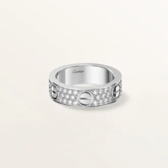 Love-ring, klassisk model, pavé