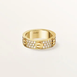 Love-ring, klassisk model, pavé