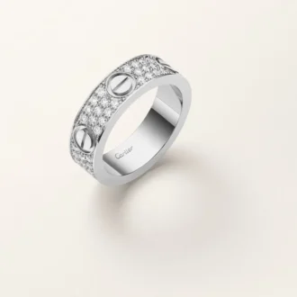 Love-ring, klassisk model, pavé