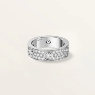 Love-ring, klassisk model, pavé, 6 diamanter