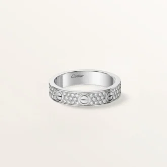 Love-ring, lille model, pavé