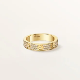Love-ring, lille model, pavé