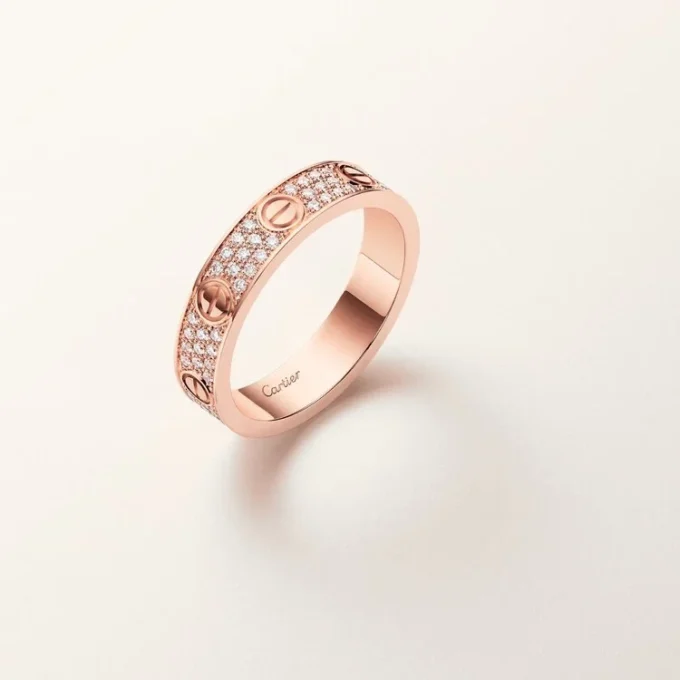 Love-ring, lille model, pavé Love-ring, lille model, pavé