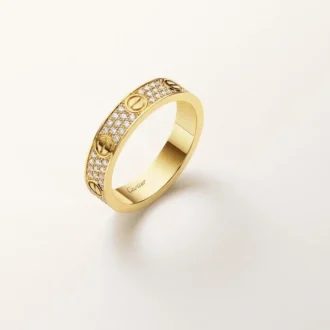 Love-ring, lille model, pavé