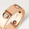 Love-ring – rosaguld, diamanter – Cartier Love-ring – rosaguld, diamanter – Cartier