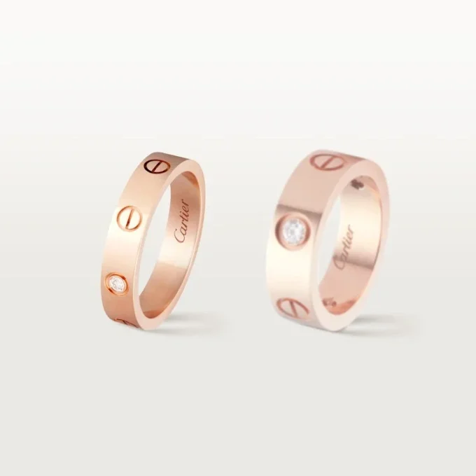 Love vielsesring, 1 diamant – rosaguld, diamant – Cartier Love vielsesring, 1 diamant – rosaguld, diamant – Cartier
