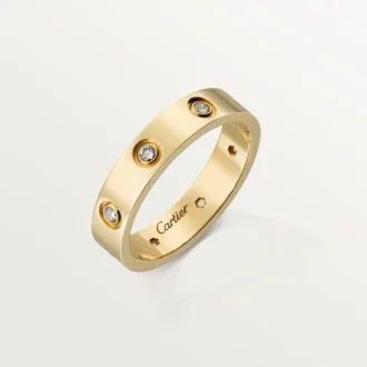 Love vielsesring, 8 diamanter – gult guld, diamanter – Cartier