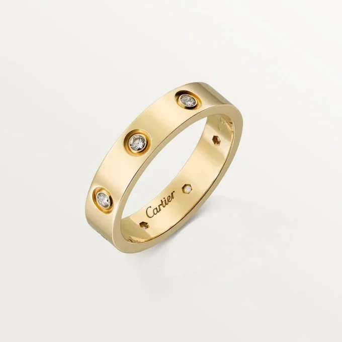 Love vielsesring, 8 diamanter – gult guld, diamanter – Cartier Love vielsesring, 8 diamanter – gult guld, diamanter – Cartier