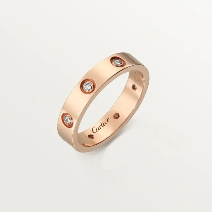 Love vielsesring, 8 diamanter – rosaguld, diamanter – Cartier Love vielsesring, 8 diamanter – rosaguld, diamanter – Cartier