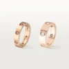 Love vielsesring, 8 diamanter – rosaguld, diamanter – Cartier Love vielsesring, 8 diamanter – rosaguld, diamanter – Cartier