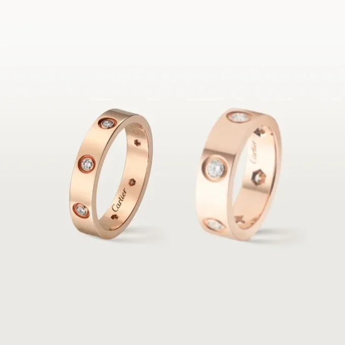 Love vielsesring, 8 diamanter – rosaguld, diamanter – Cartier Love vielsesring, 8 diamanter – rosaguld, diamanter – Cartier