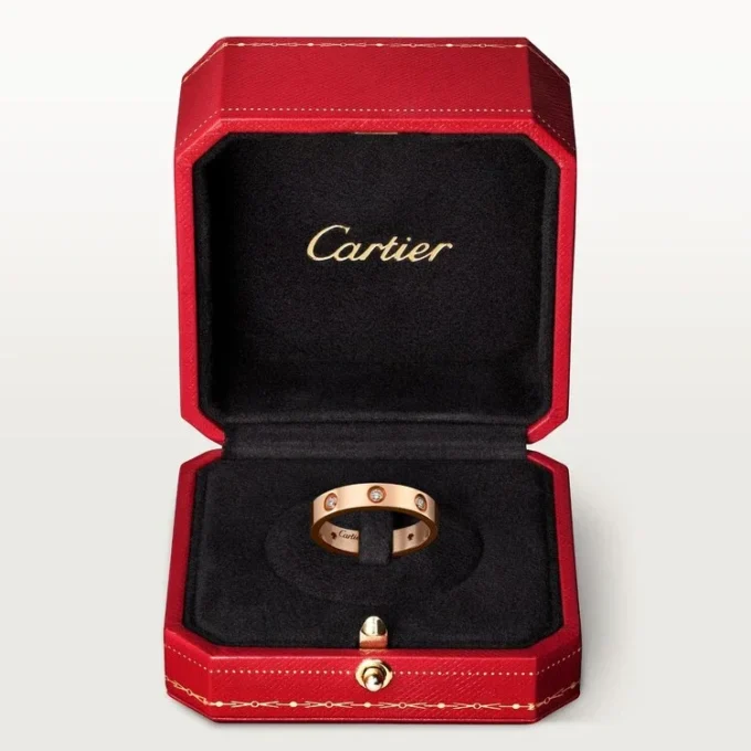 Love vielsesring, 8 diamanter – rosaguld, diamanter – Cartier Love vielsesring, 8 diamanter – rosaguld, diamanter – Cartier