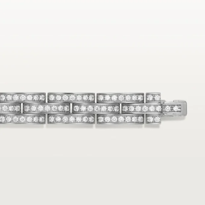 Maillon Panthere armbånd, tredobbelt række, pavé Maillon Panthere armbånd, tredobbelt række, pavé