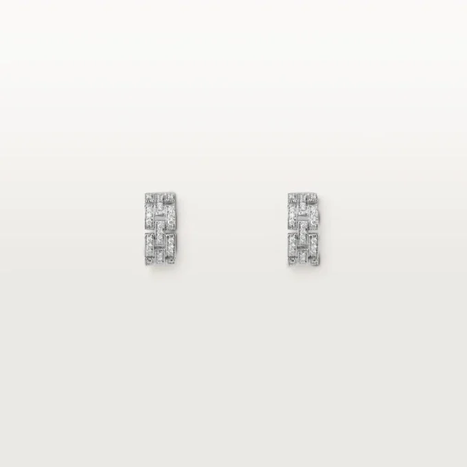 Maillon Panthere øreringe, 3 rækker med diamantbelægning – hvidguld, diamanter – Cartier Maillon Panthere øreringe, 3 rækker med diamantbelægning – hvidguld, diamanter – Cartier