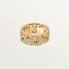 Maillon Panthere-ring, 3 rækker med halv diamantbelægning – gult guld, diamanter – Cartier Maillon Panthere-ring, 3 rækker med halv diamantbelægning – gult guld, diamanter – Cartier