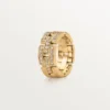 Maillon Panthere-ring, 3 rækker med halv diamantbelægning – gult guld, diamanter – Cartier Maillon Panthere-ring, 3 rækker med halv diamantbelægning – gult guld, diamanter – Cartier