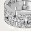 Maillon Panthere-ring, 3 rækker med halve diamanter – hvidguld, diamanter – Cartier Maillon Panthere-ring, 3 rækker med halve diamanter – hvidguld, diamanter – Cartier