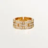 Maillon Panthere-ring, 3 rækker med halve diamanter – rosa guld, diamanter – Cartier Maillon Panthere-ring, 3 rækker med halve diamanter – rosa guld, diamanter – Cartier