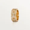 Maillon Panthere-ring, 3 rækker med halve diamanter – rosa guld, diamanter – Cartier Maillon Panthere-ring, 3 rækker med halve diamanter – rosa guld, diamanter – Cartier