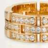 Maillon Panthere-ring, 3 rækker med halve diamanter – rosa guld, diamanter – Cartier Maillon Panthere-ring, 3 rækker med halve diamanter – rosa guld, diamanter – Cartier