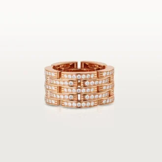 Maillon Panthere-ring, fem rækker, pavé Maillon Panthere-ring, fem rækker, pavé