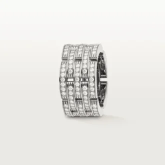Maillon Panthere-ring, fem rækker, pavé Maillon Panthere-ring, fem rækker, pavé
