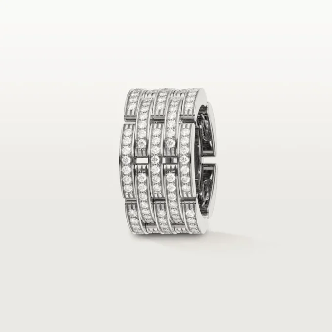 Maillon Panthere-ring, fem rækker, pavé Maillon Panthere-ring, fem rækker, pavé