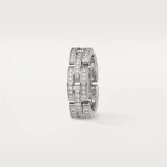 Maillon Panthere-ring, tredobbelt række, pavé Maillon Panthere-ring, tredobbelt række, pavé