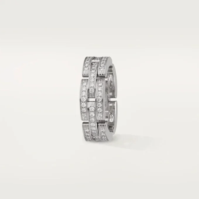 Maillon Panthere-ring, tredobbelt række, pavé Maillon Panthere-ring, tredobbelt række, pavé