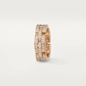 Maillon Panthere-ring, tredobbelt række, pavé Maillon Panthere-ring, tredobbelt række, pavé