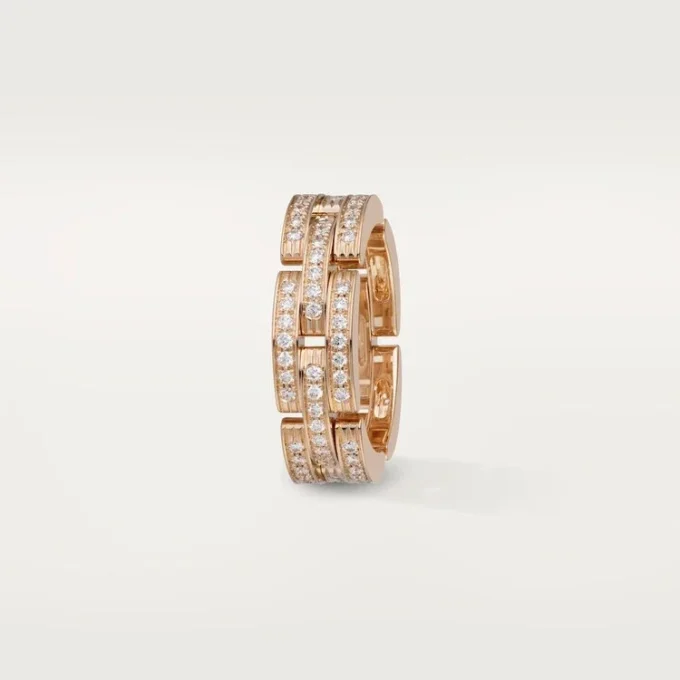 Maillon Panthere-ring, tredobbelt række, pavé Maillon Panthere-ring, tredobbelt række, pavé