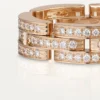 Maillon Panthere-ring, tredobbelt række, pavé Maillon Panthere-ring, tredobbelt række, pavé