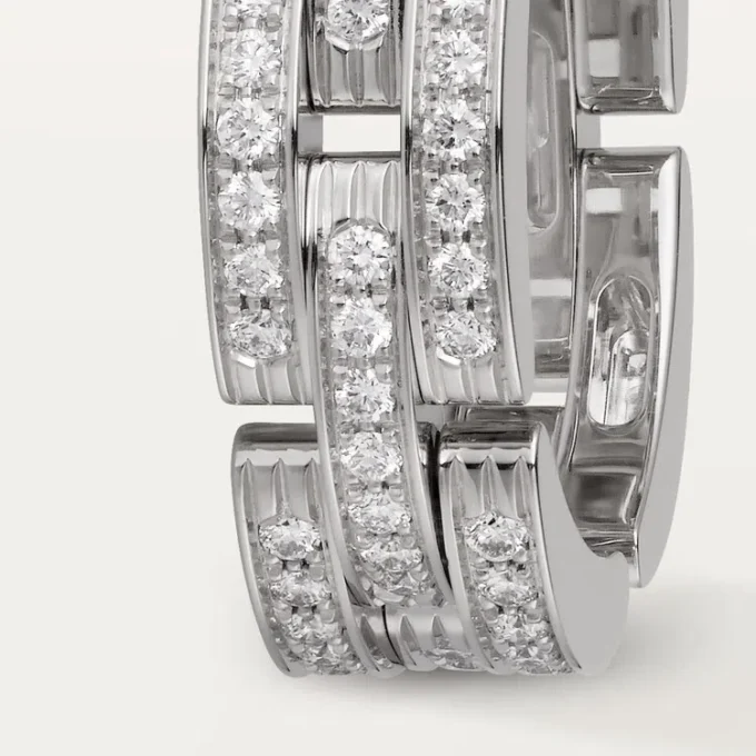 Maillon Panthere-ring, tredobbelt række, pavé Maillon Panthere-ring, tredobbelt række, pavé