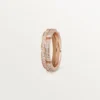 Maillon Panthere tynd vielsesring, 2 halve rækker med diamantbelægning – rosa guld, diamanter – Cartier Maillon Panthere tynd vielsesring, 2 halve rækker med diamantbelægning – rosa guld, diamanter – Cartier