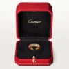 Maillon Panthere tynd vielsesring, 2 halve rækker med diamantbelægning – rosa guld, diamanter – Cartier Maillon Panthere tynd vielsesring, 2 halve rækker med diamantbelægning – rosa guld, diamanter – Cartier