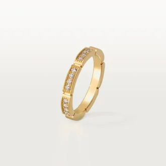 Maillon Panthere vielsesring – gult guld, diamanter – Cartier