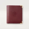 Multiple Wallet, Must De Cartier – Burgunderfarvet kalveskind, gylden finish – Cartier Multiple Wallet, Must De Cartier – Burgunderfarvet kalveskind, gylden finish – Cartier