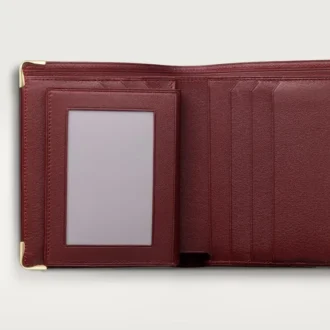 Multiple Wallet, Must De Cartier – Burgunderfarvet kalveskind, gylden finish – Cartier