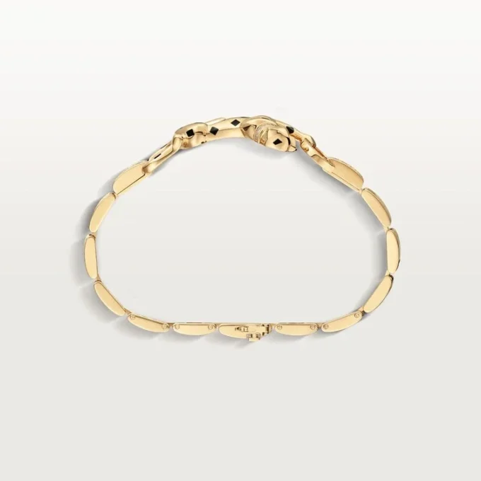 Panthere De Cartier armbånd – gult guld, lak, diamant, tsavorit-granat, onyx – Cartier Panthere De Cartier armbånd – gult guld, lak, diamant, tsavorit-granat, onyx – Cartier