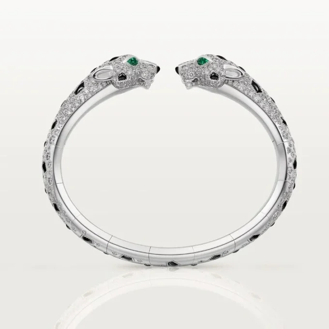 Panthere De Cartier armbånd, leddet, pavé Panthere De Cartier armbånd, leddet, pavé