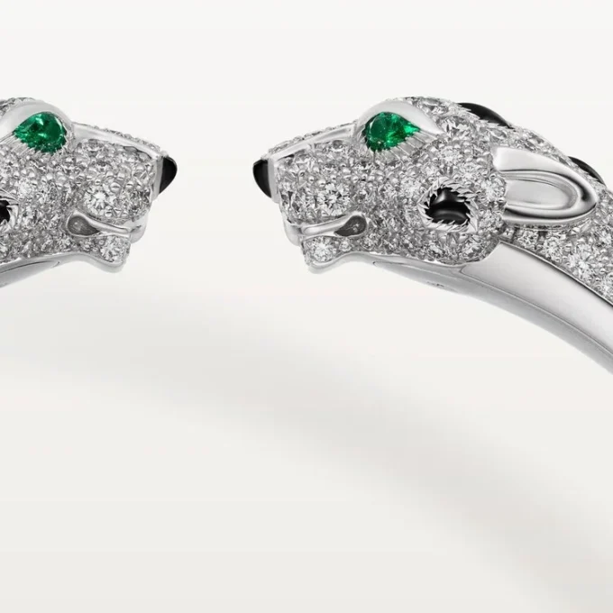 Panthere De Cartier armbånd, leddet, pavé Panthere De Cartier armbånd, leddet, pavé
