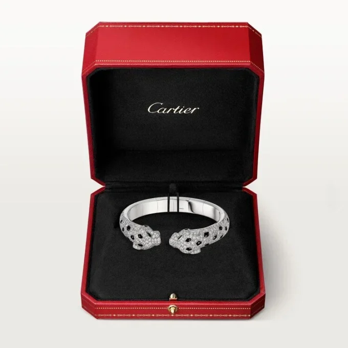 Panthere De Cartier armbånd, leddet, pavé Panthere De Cartier armbånd, leddet, pavé