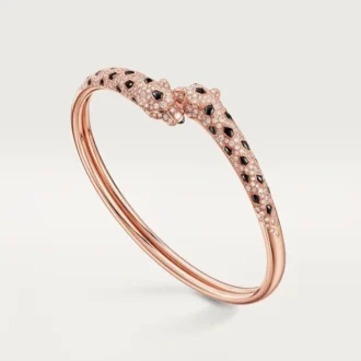 Panthere De Cartier armbånd, lille model, halvbelagt