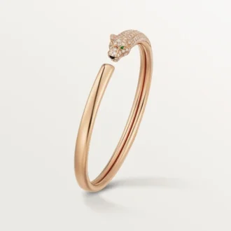 Panthere De Cartier armbånd, lille model, halvbelagt