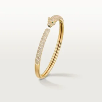 Panthere De Cartier armbånd, lille model, halvbelagt