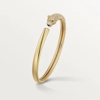 Panthere De Cartier armbånd, lille model, halvbelagt