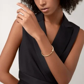 Panthere De Cartier armbånd, lille model, halvbelagt